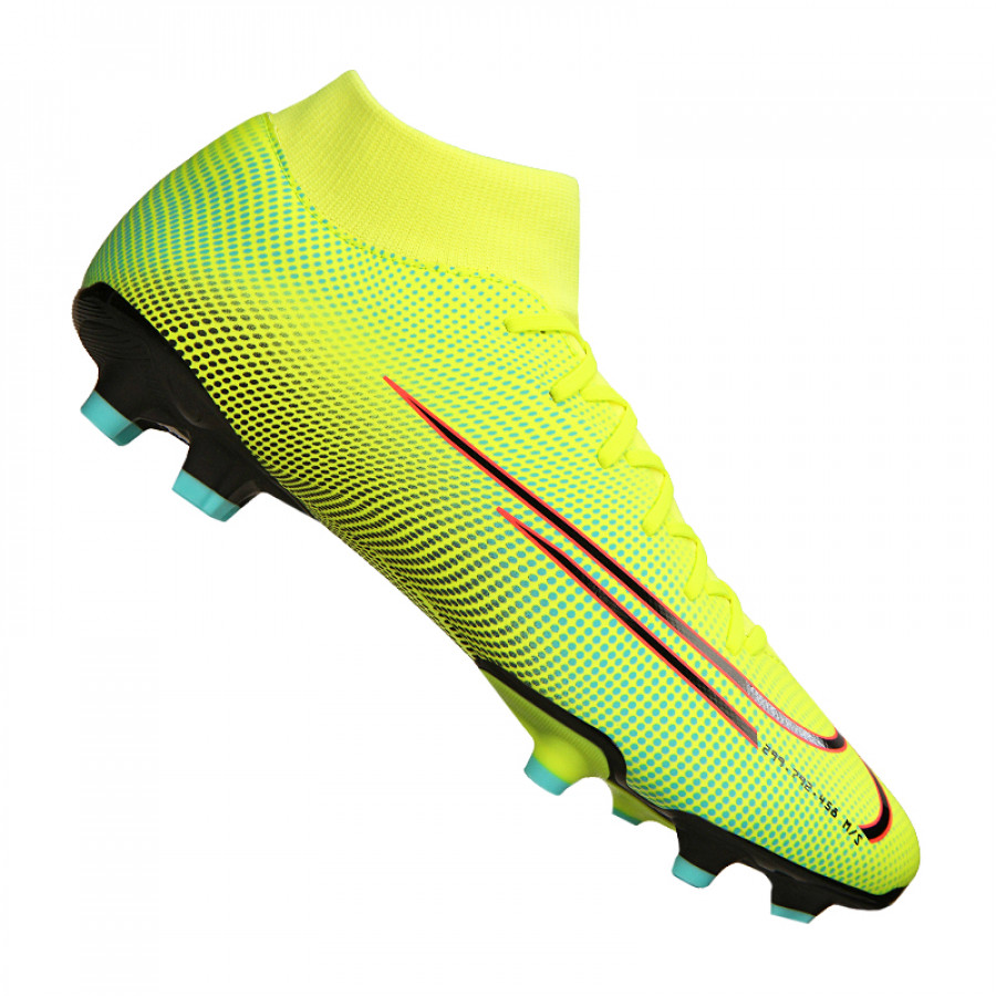 Nike jr. Superfly 7 Academy Firm Ground Boots Black Gray.