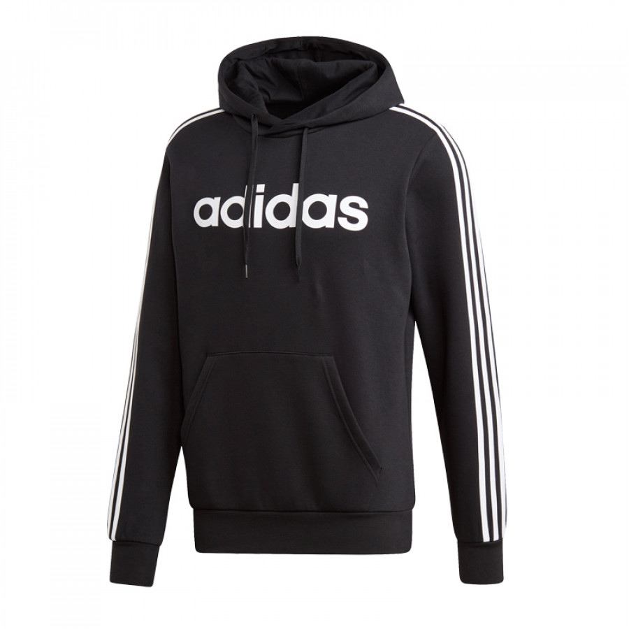 adidas essential 3 stripe pullover hoodie