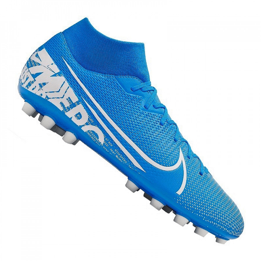 Junior Nike Mercurial Superfly 7 Academy FG Blue White Boots